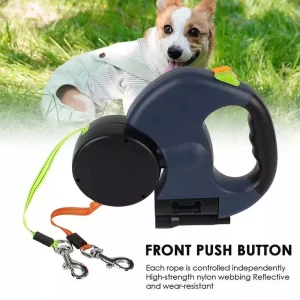 Double Dog Leash – Retractable Dual Pet Lead