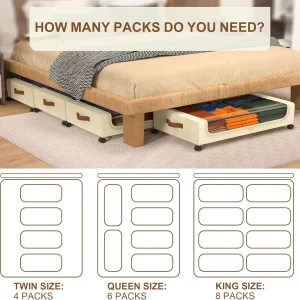 Under Bed Storage Bag – Zippered Fabric Organizer with Clear Window